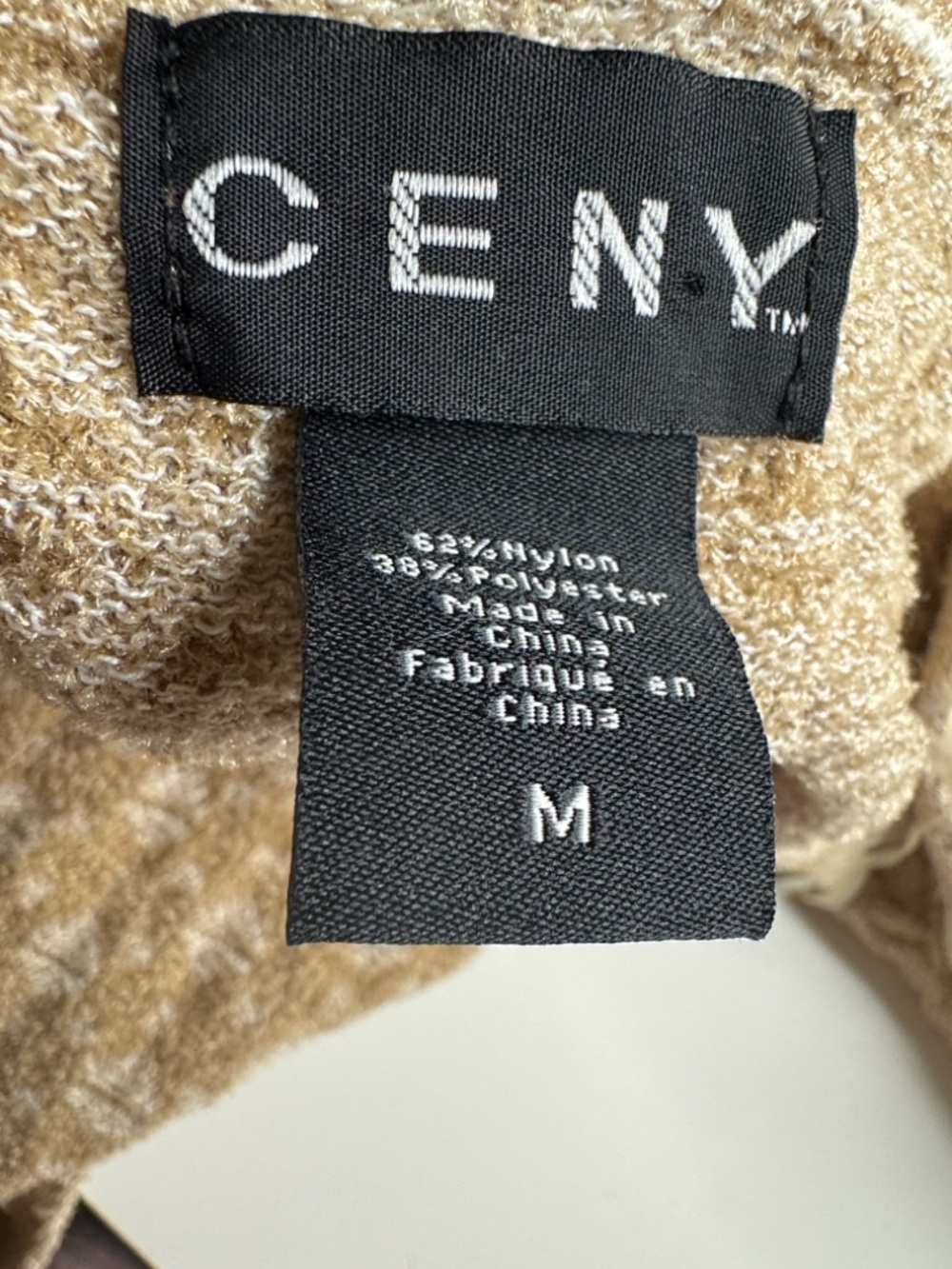Ceny Open Front Textured Cardigan Sweater – Beige Neutral Cozy Chic Size M - Picture 4 of 9